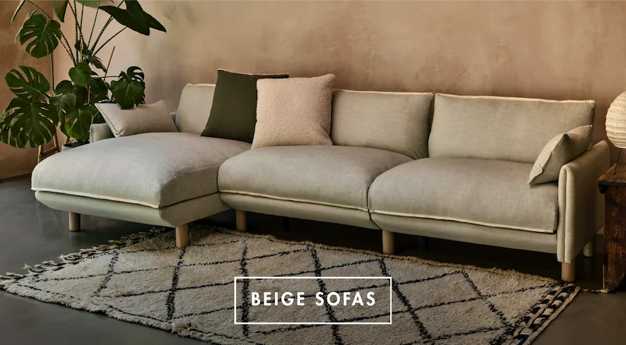 How to style a beige sofa