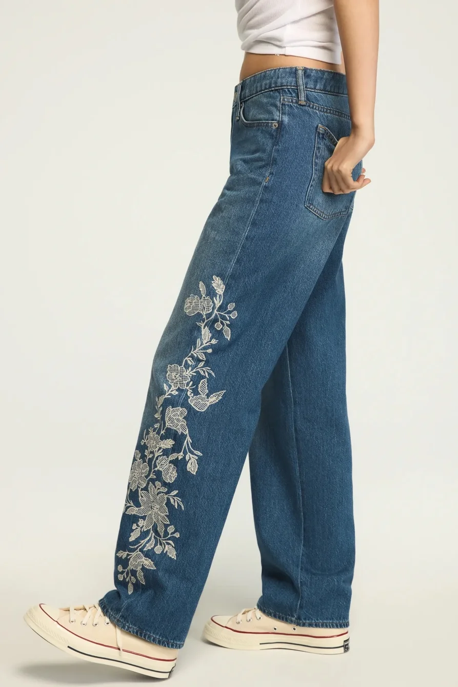 Image of Lucky Brand Lucky Legend Baggy - Women's Jeans Denim Pants in Pleasant Surprise Wash