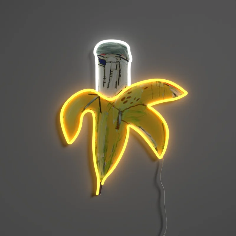 Image of Banana YP x Jean Michel Basquiat, LED neon sign