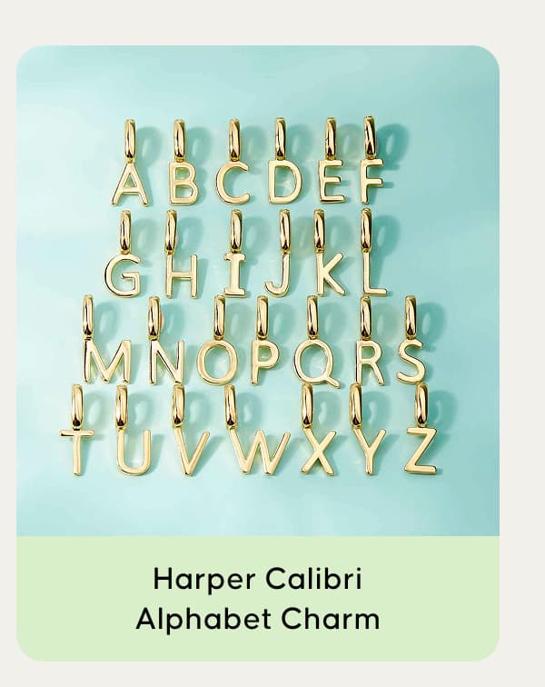 Harper Calibri Alphabet Charm