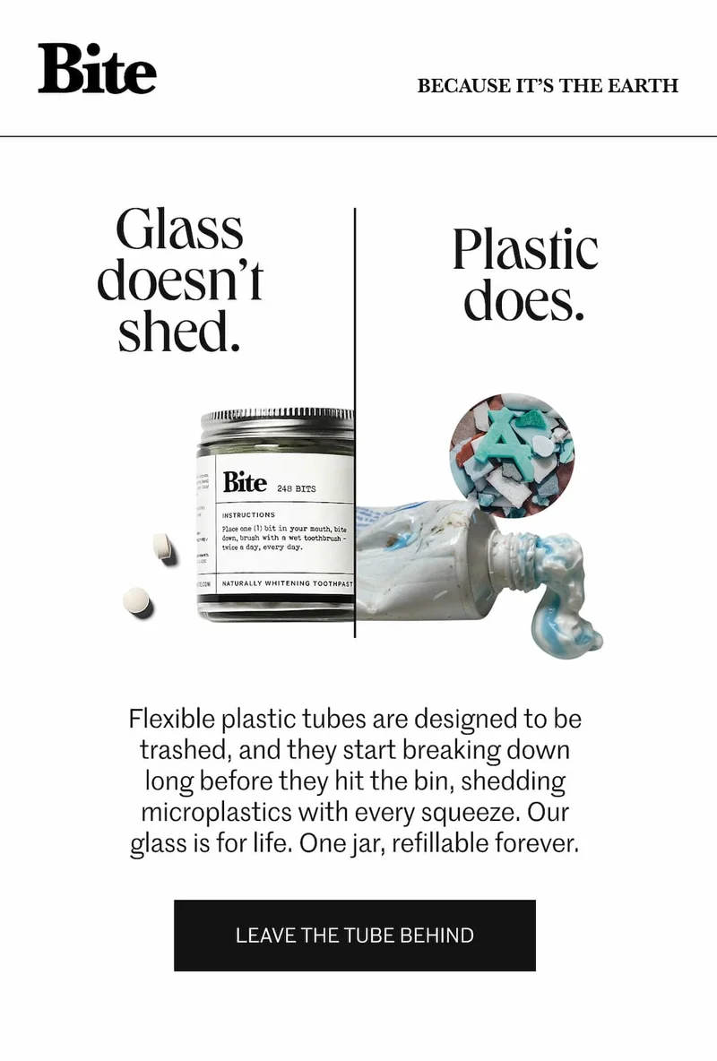 Stop brushing with plastic.
