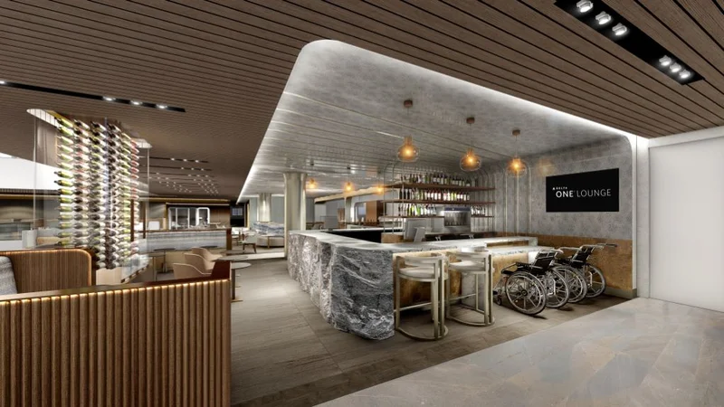 A rendering of Delta's Seattle Delta One Lounge