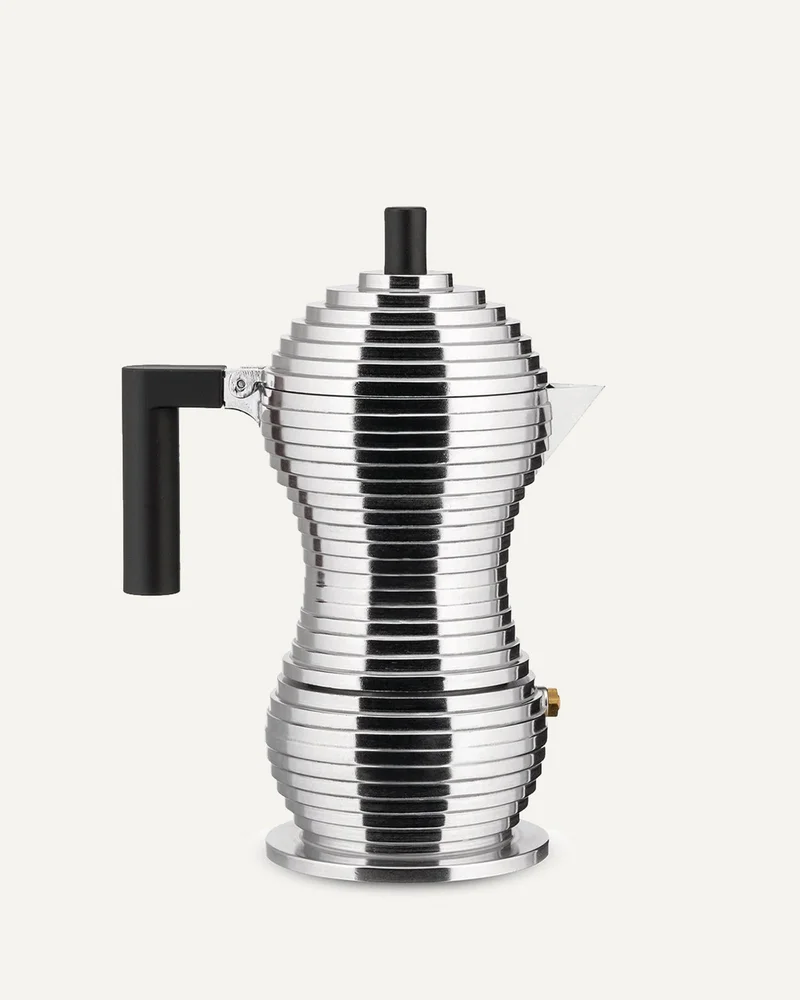Image of Alessi Pulcina Stove Top Espresso Maker in Black