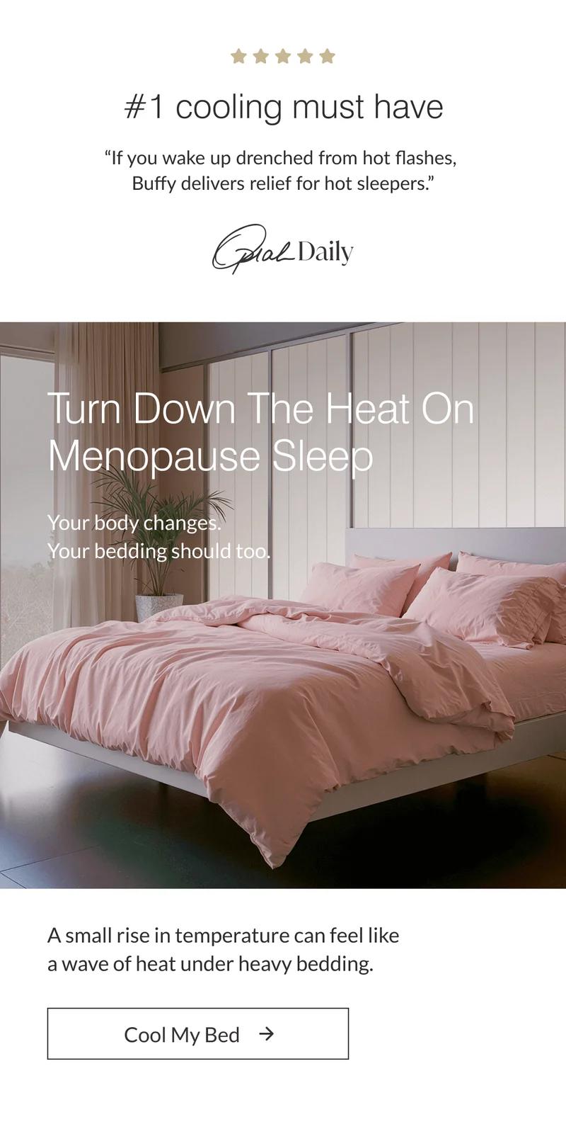 Turn down the heat on menopause sleep