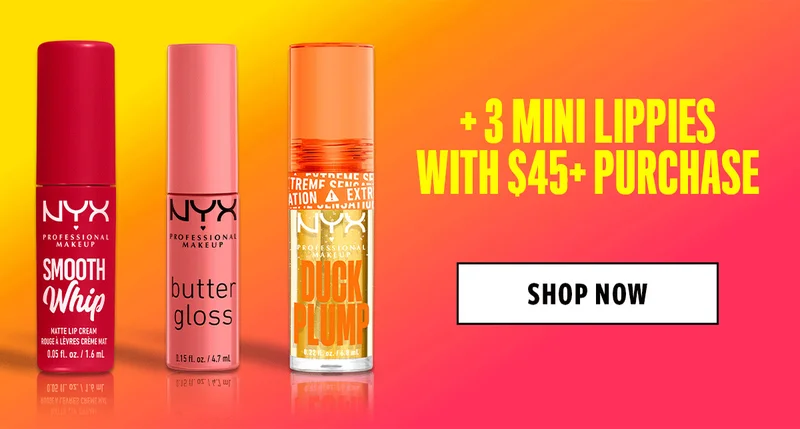 3 mini lippies with $45+ purchase