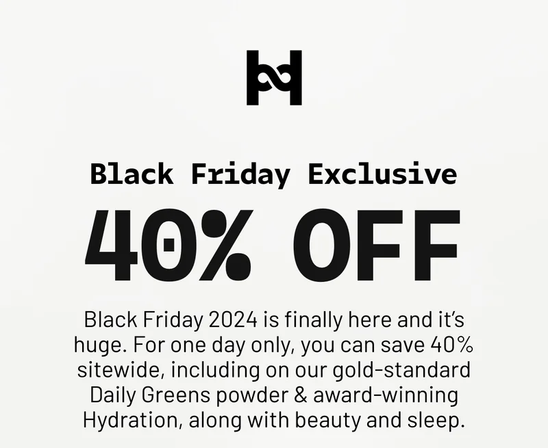 Black Friday 40% OFF