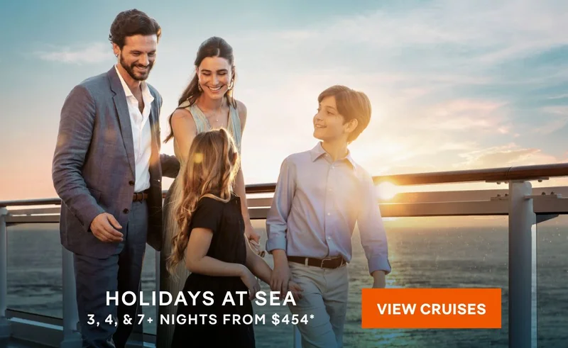 Holidays at Sea – 3, 4, & 7+ Nights – Click to View Cruises & Book Now