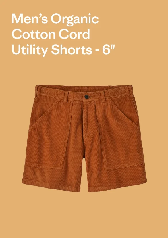 Men’s Organic Cotton Cord Utility Shorts - 6"