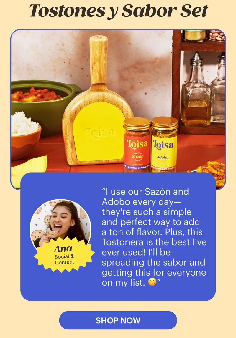 Tostones y Sabor Set Ana - Social & Content SHOP NOW