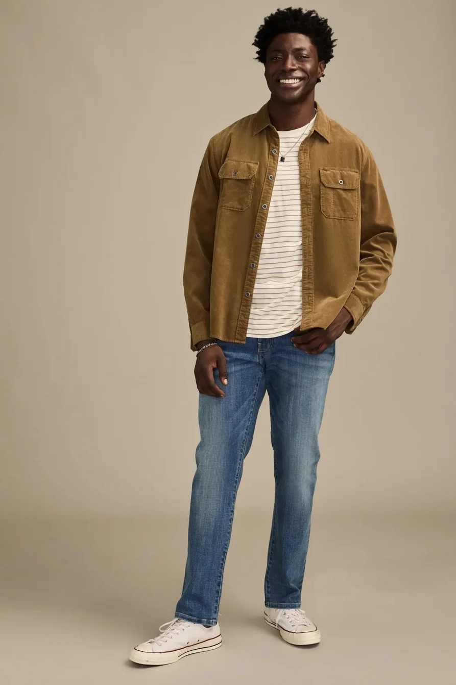 Image of Lucky Brand 410 Athletic Straight - Men's Pants Denim Straight Leg Jeans in Helios