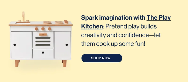 Spark imagination with The Play Kitchen: Pretend play builds creativity and confidence—let them cook up some fun! Shop Now