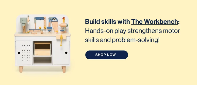 Build skills with The Workbench: Hands-on play strengthens motor skills and problem-solving! Shop Now