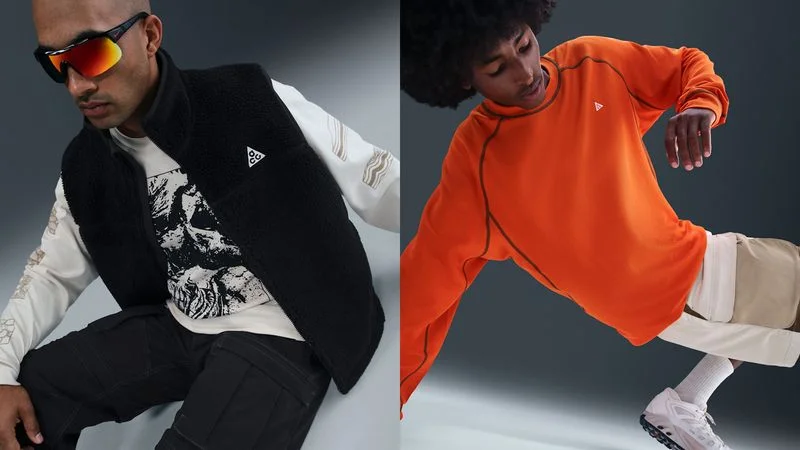 Two models wearing Nike ACG clothing in 2025.