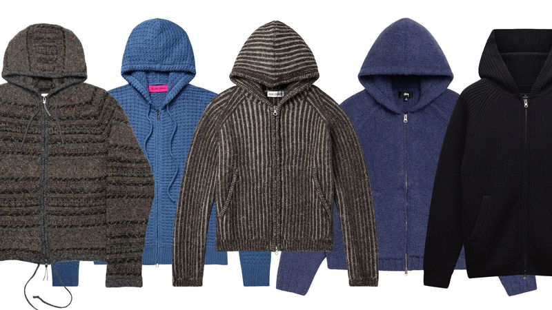 A knit hoodie for every day of the workweek.