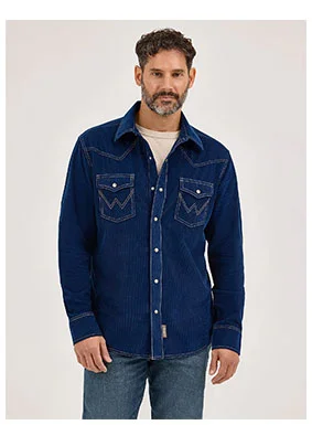 Men's Wrangler Retro Premium Western Snap Solid Shirt