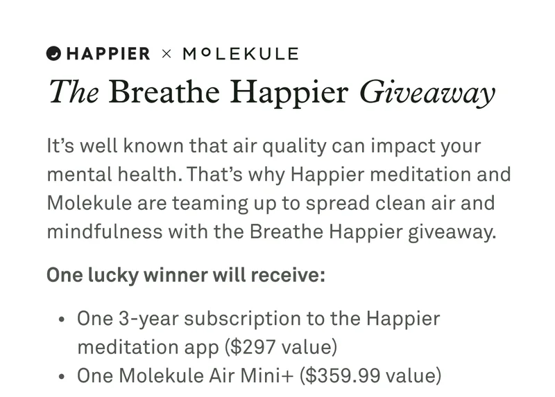 The Breathe Happier Giveaway