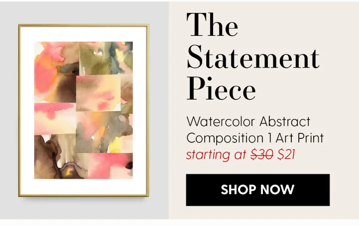 Watercolor Abstract composition 1 Art Print