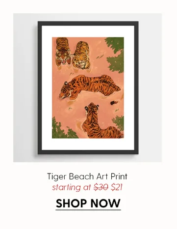 Tiger Beach Art Print