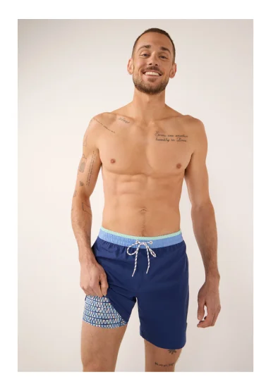 Lined Classic Swim Trunk: The True Blues 7"