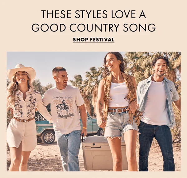 These Styles Love A Good Country Song. Shop Festival