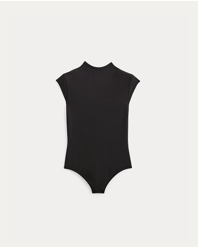 [Image]The Form Funnel-Neck Bodysuit | Black