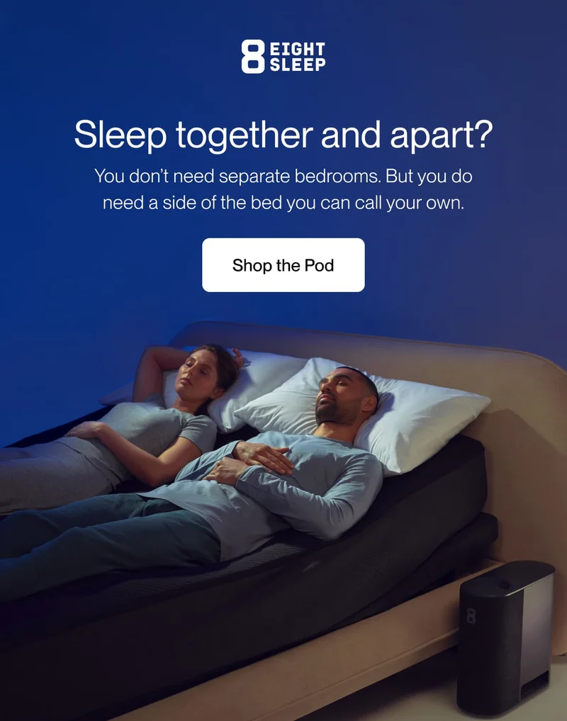 Sleep together and apart? You don’t need separate bedrooms. But you do need a side of the bed you can call your own.