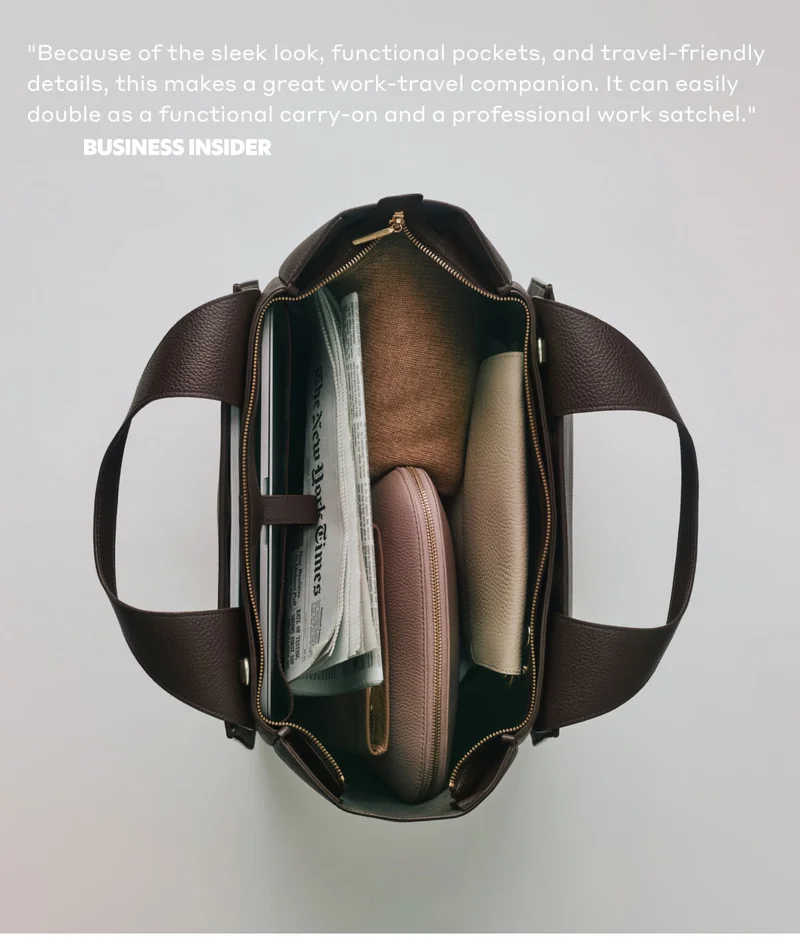 "Because of the sleek look, functional pockets, and travel-friendly details, this makes a great work-travel companion. It can easily double as a functional carry-on and a professional work satchel." Business Insider