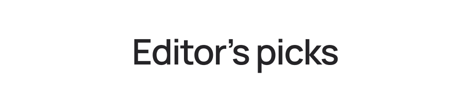 Editor's picks