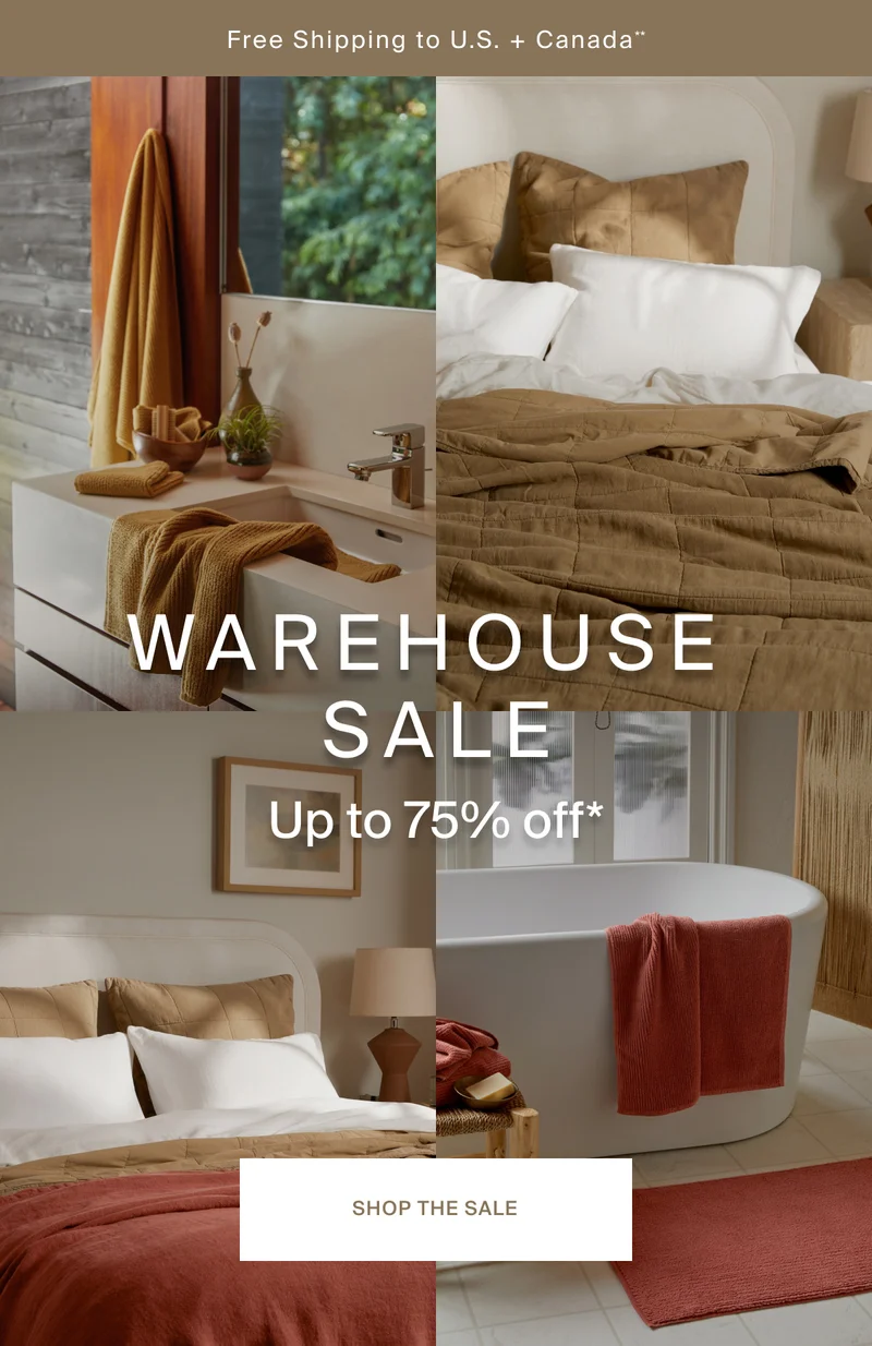 UP TO 75% OFF | SHOP THE WAREHOUSE SALE NOW