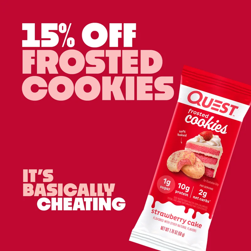 15% off frosted cookies. it's basically cheating