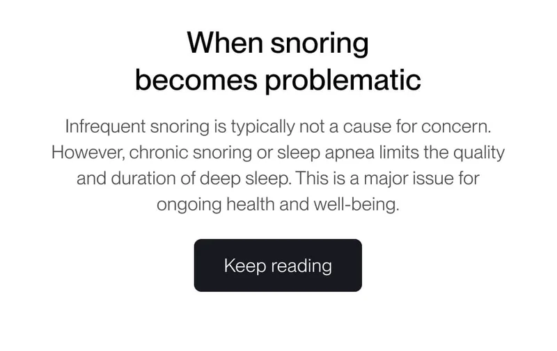 When snoring becomes problematic