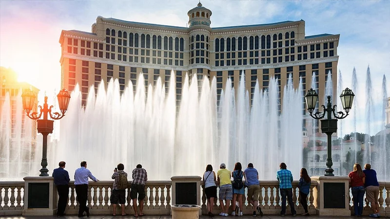 Image description: The Fountains of Bellagio in Las Vegas.