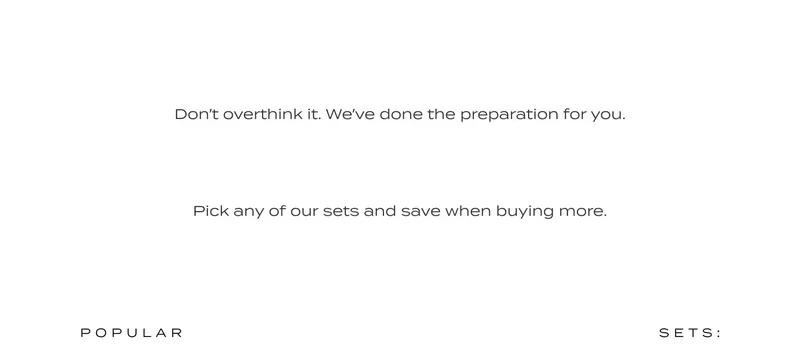 Don't overthink it.