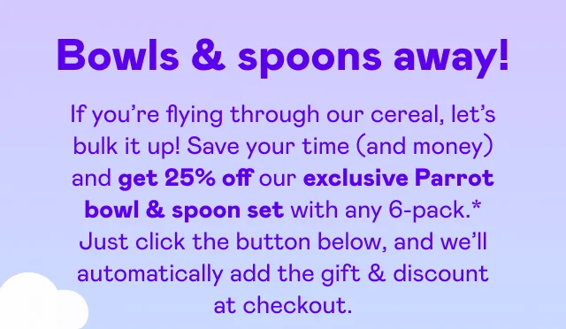 Bowls & spoons away!