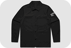 GIF of the Festival branded chore jacket.