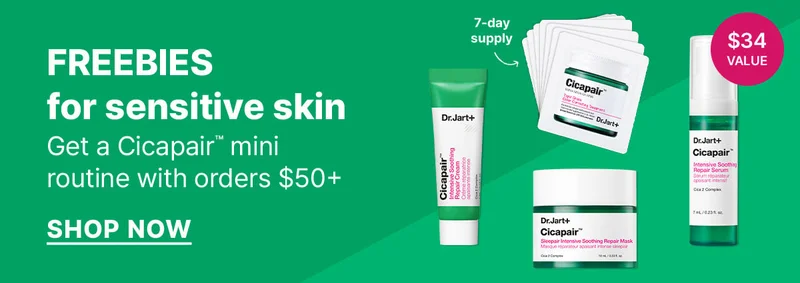 Calling all sensitive skin types. Get 3 free Cicapair full sizes with orders $65+.