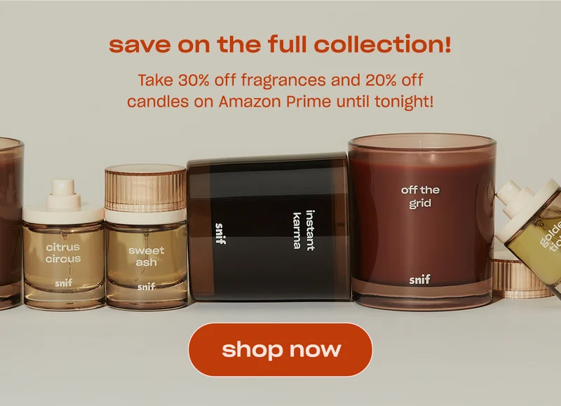 30% off fragrances and 20% off candles