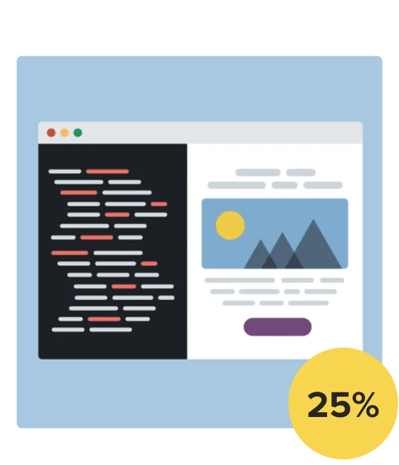 Code in Litmus Builder displaying in red and white indicating that there is an error.