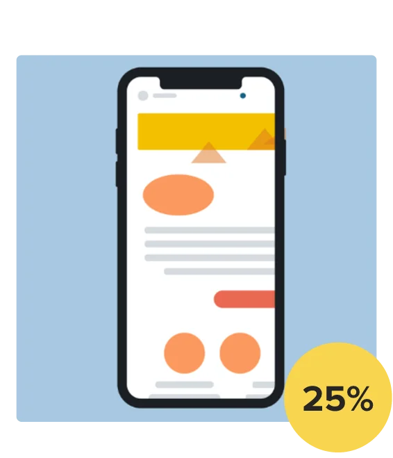 An email on a mobile device showing only half of it