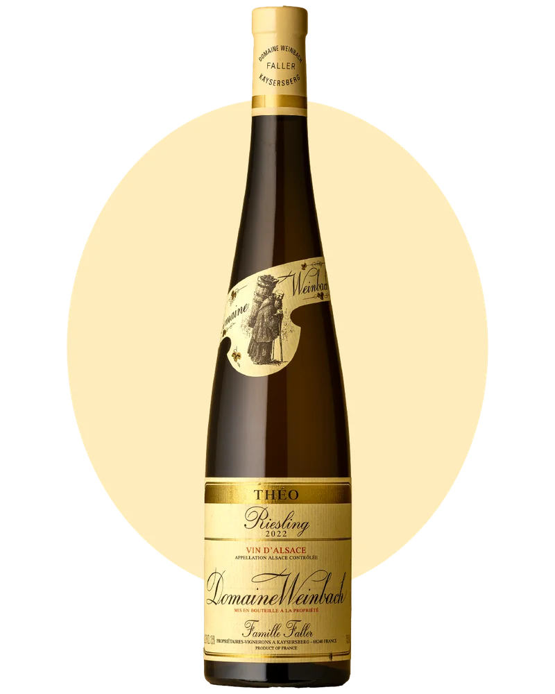 Domaine Weinbach Alsace Riesling bottle shot.