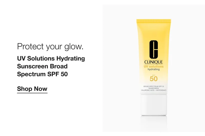 Protect your glow. | UV Solutions Hydrating Sunscreen Broad Spectrum SPF 50 | Shop Now