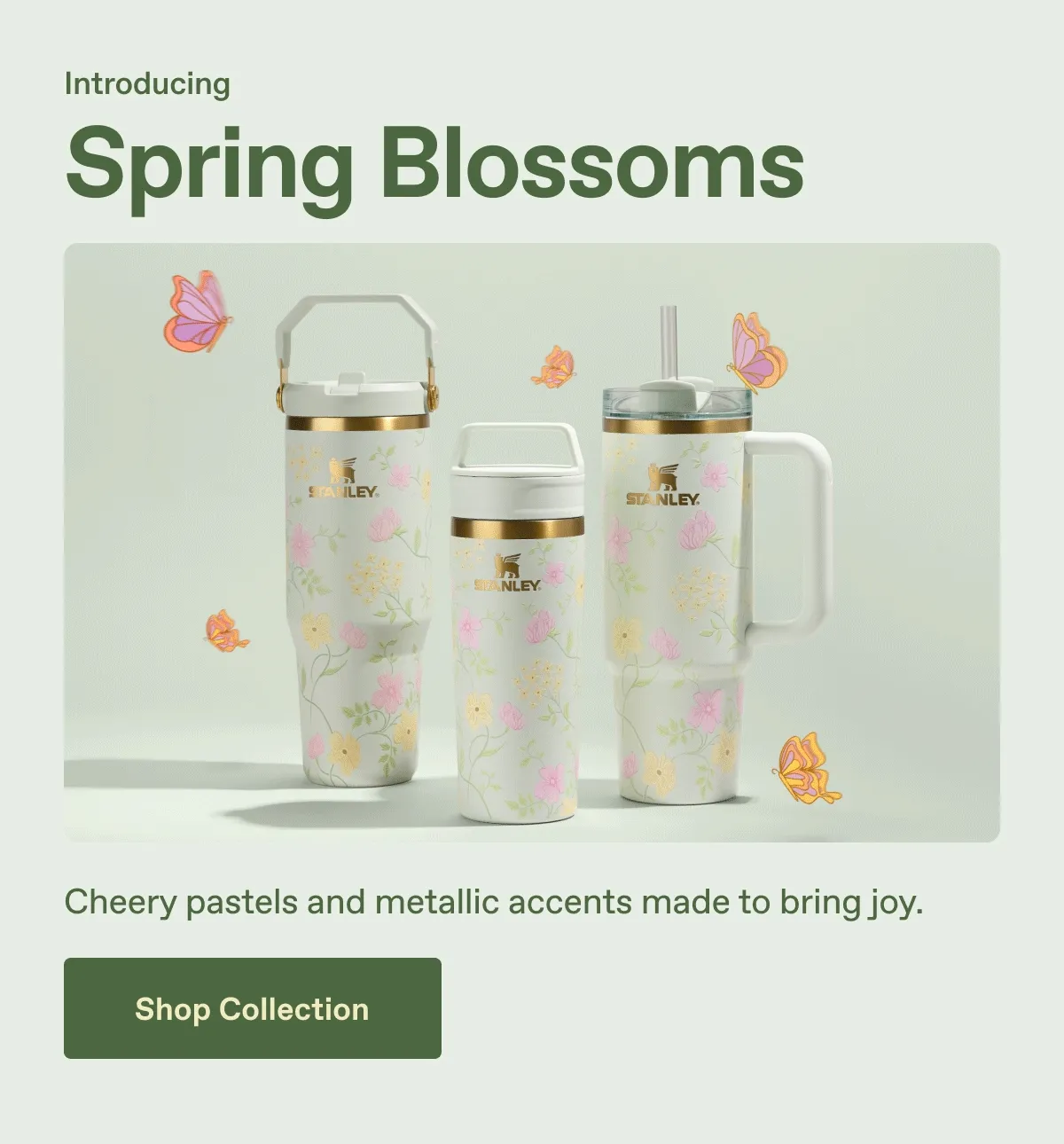 Introducing Spring Blossoms. Cheery pastels and metallic accents made to bring joy. Shop Now.