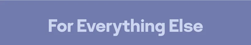 For Everything Else