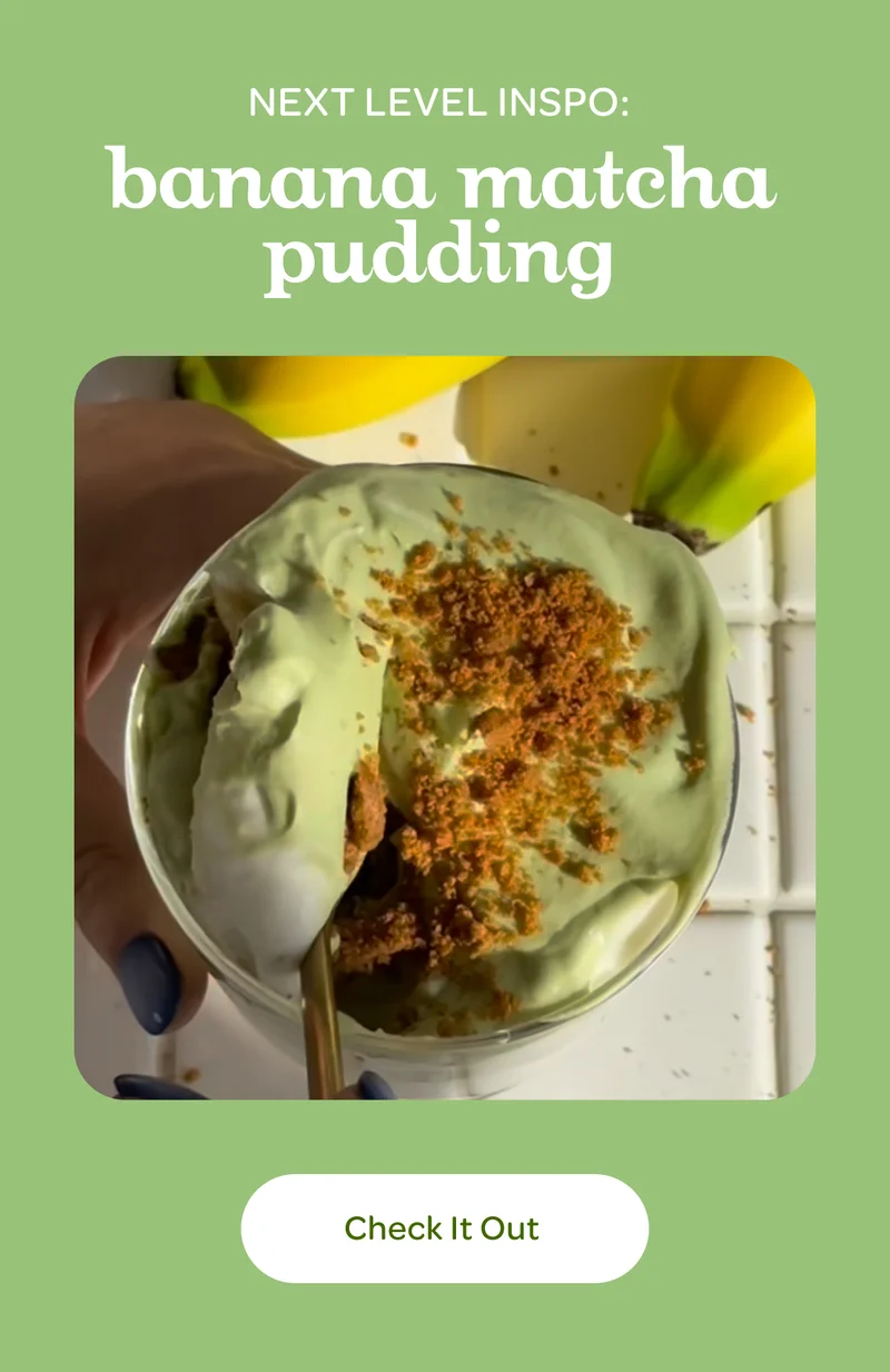 Next level inspo: Banana Matcha Pudding - Check It Out