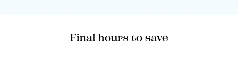 Final hours to save