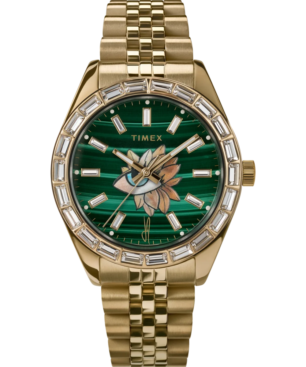 Image of Timex Legacy x Jacquie Aiche Malachite Tribe Eye 36mm Watch