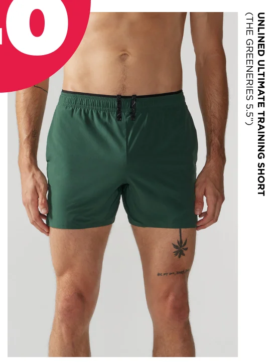 Unlined Ultimate Training Short: The Greeneries 5.5"