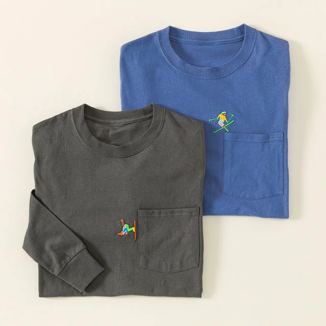 On the Slopes Embroidered Pocket Shirt