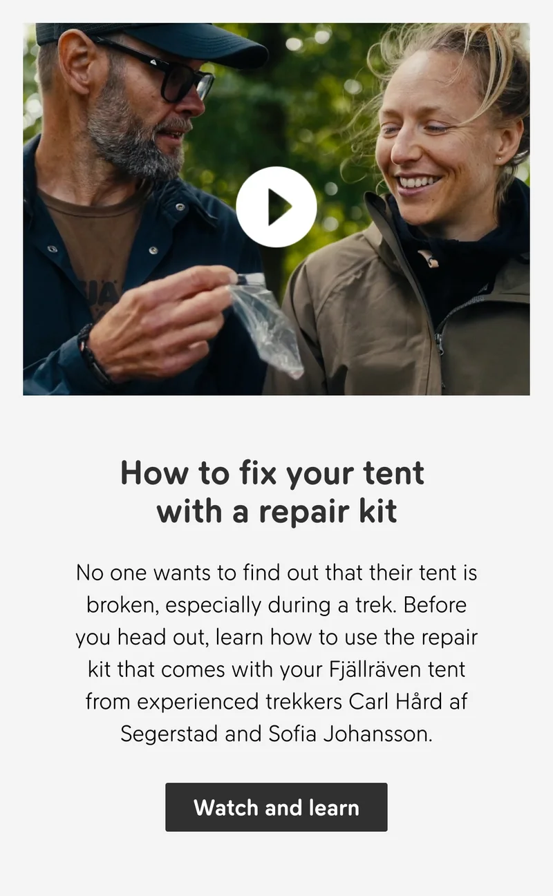 How to use a tent repair kit | Care and repair