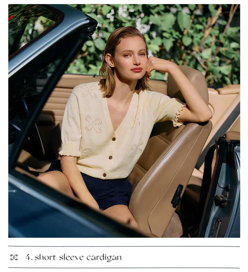 4. short sleeve cardigan